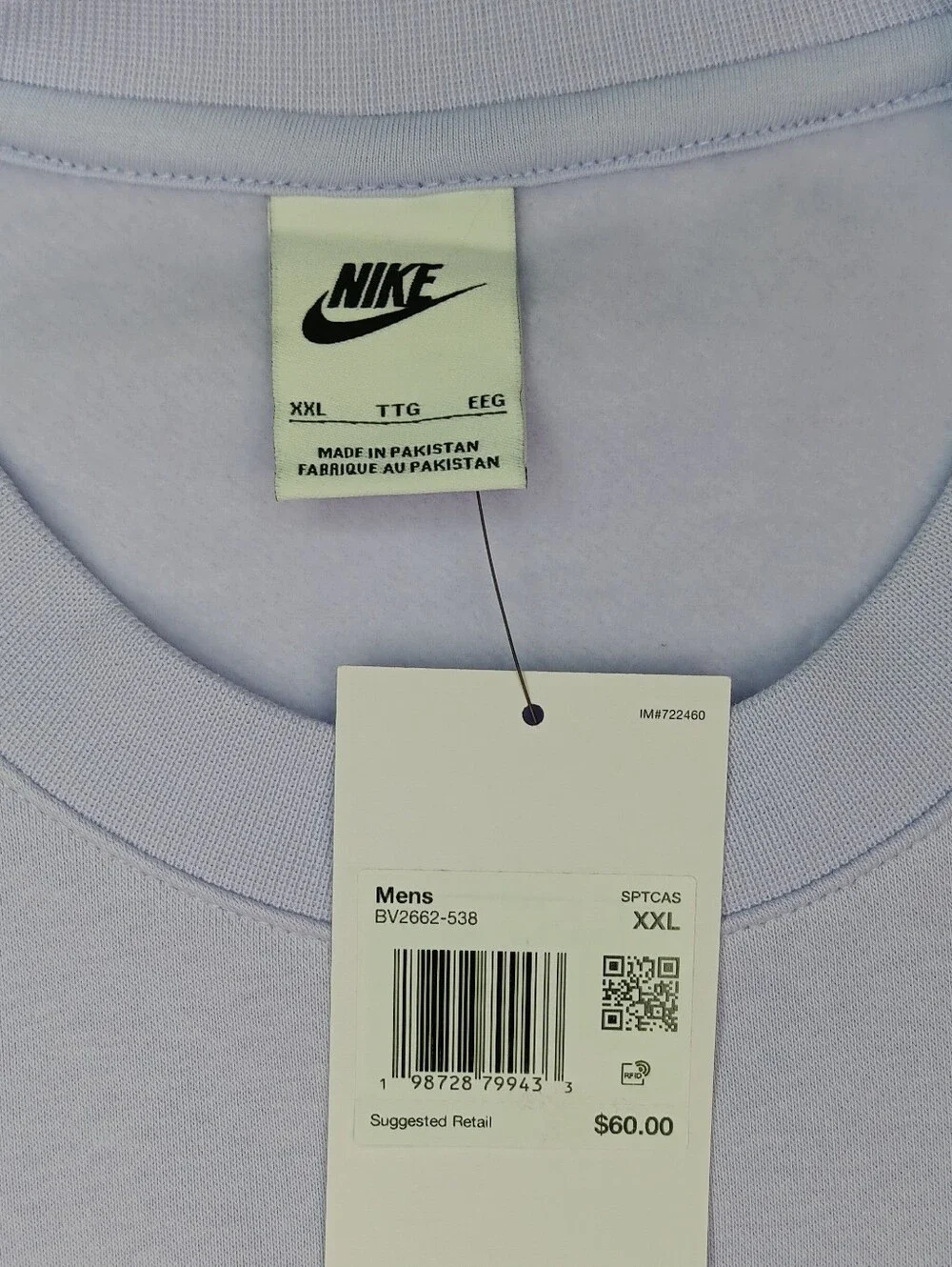 Nike Men's Dri-FIT Sweatshirt BV2662-538 Purple XXL